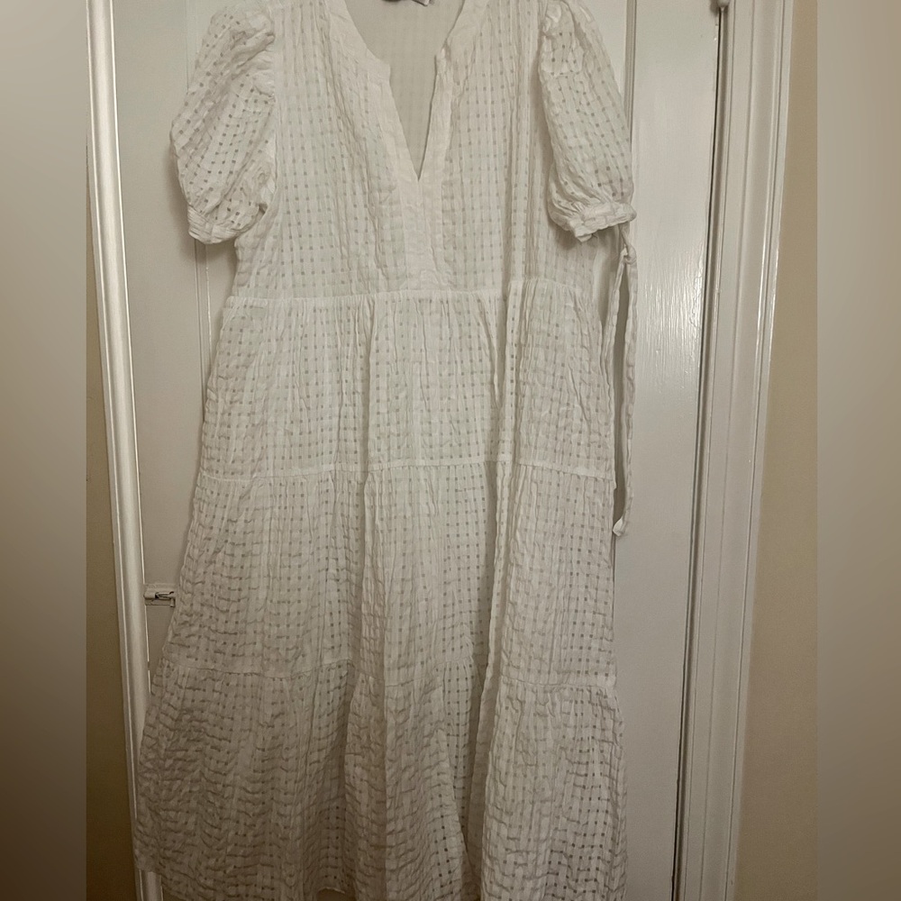 English Factory White Eyelet Midi Dress